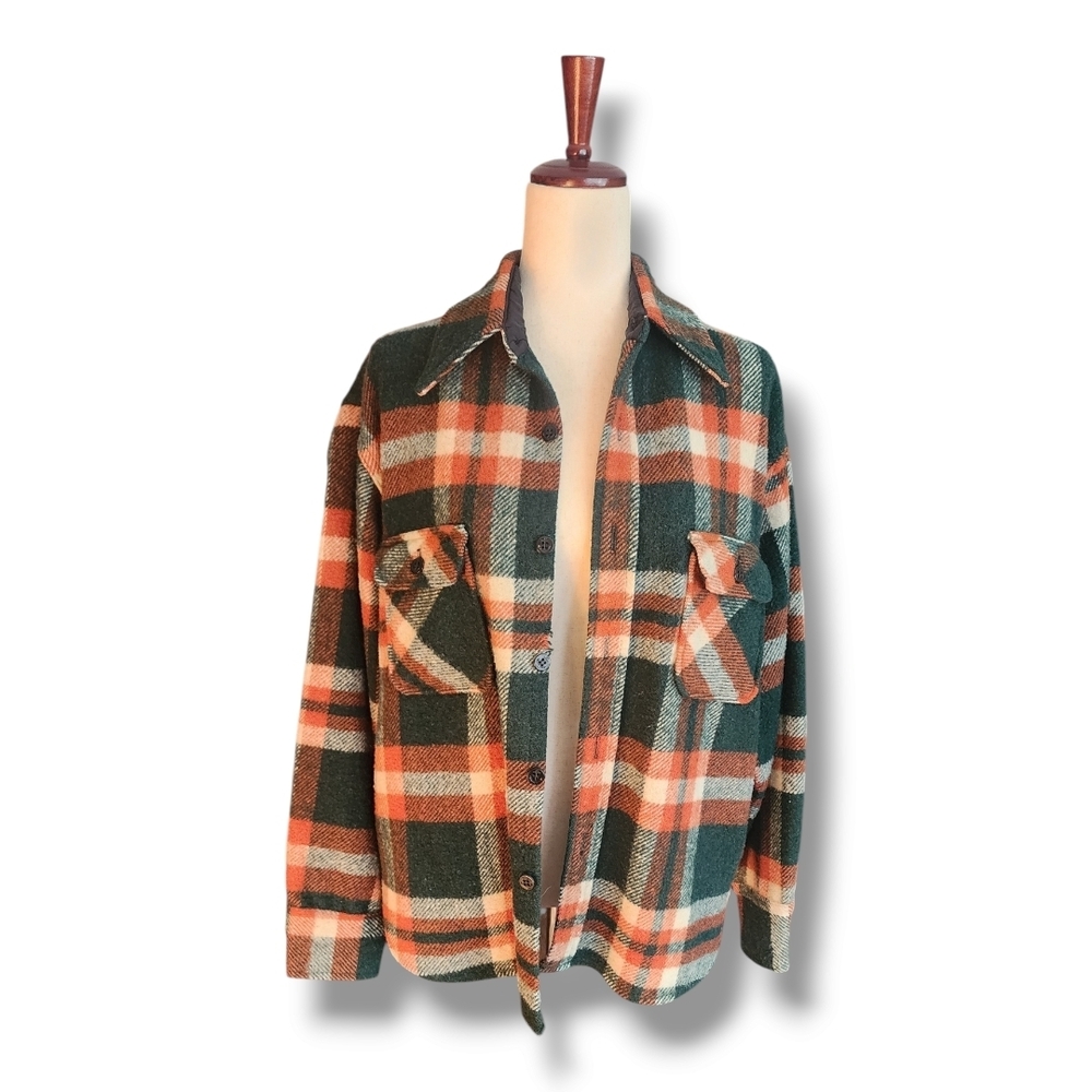 Vintage 70's Plaid Button-Up Top